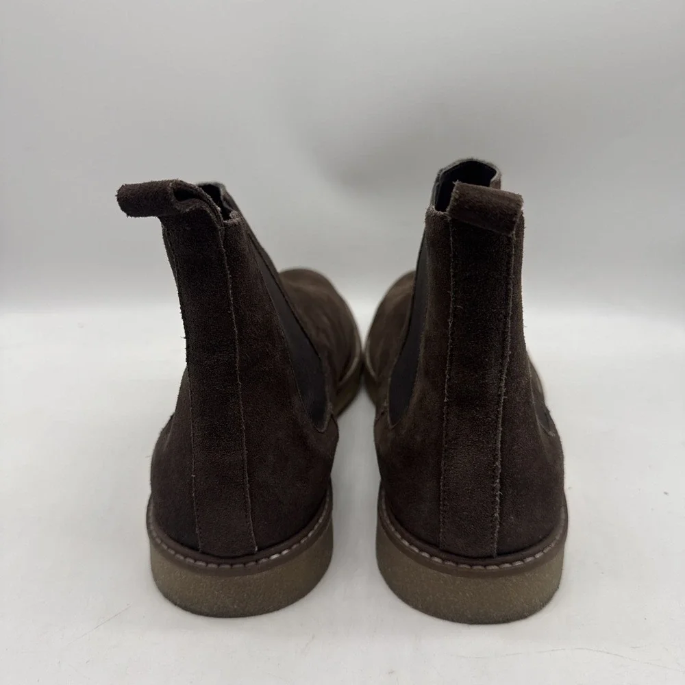 ZARA Brown Boots Men‎ 43 US 10 Suede Chelsea Pull On Casual Minimalist